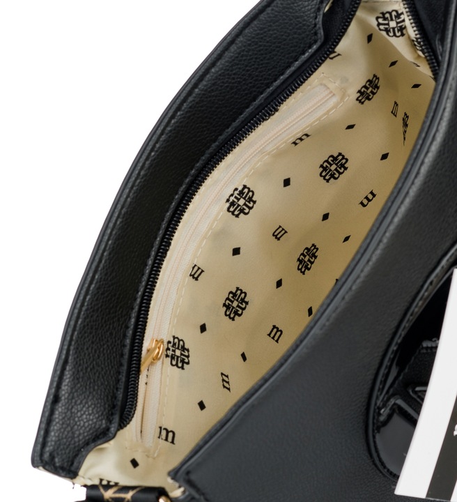 MONNARI Torebka na ramię LISTONOSZKA Pojemna PASEK LOGO PREMIUM