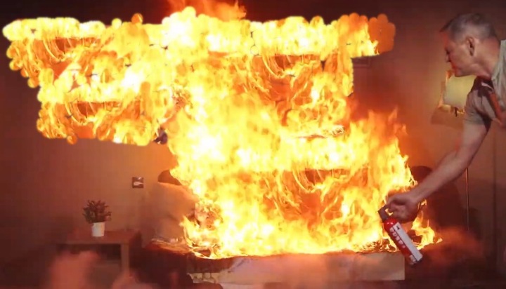 SPRAY GAŚNICA SPRAY GAŚNICZY DOMOWY 1000g A F Data Ważności 2028 r.