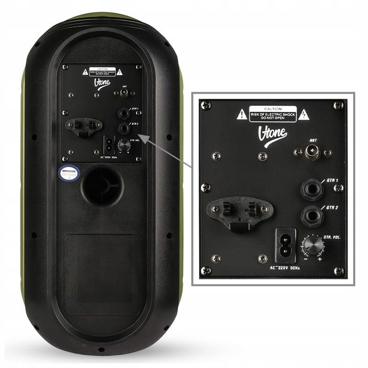 GŁOŚNIK BLUETOOTH USB SD FM AUX PRZENOŚNA KOLUMNA BOOMBOX KARAOKE MIKROFON