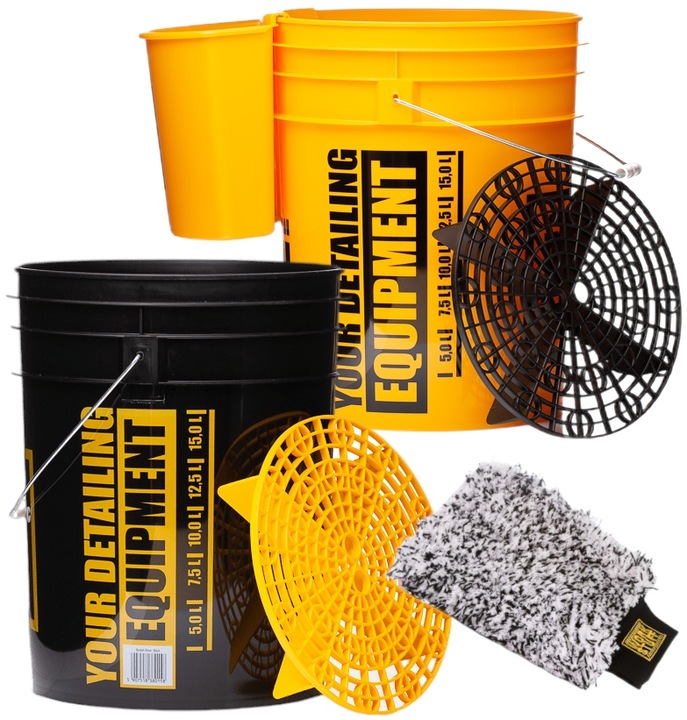 WORK STUFF Wash Rinse Wiadra Separatory Organizer Zestaw Do Mycia Rękawica