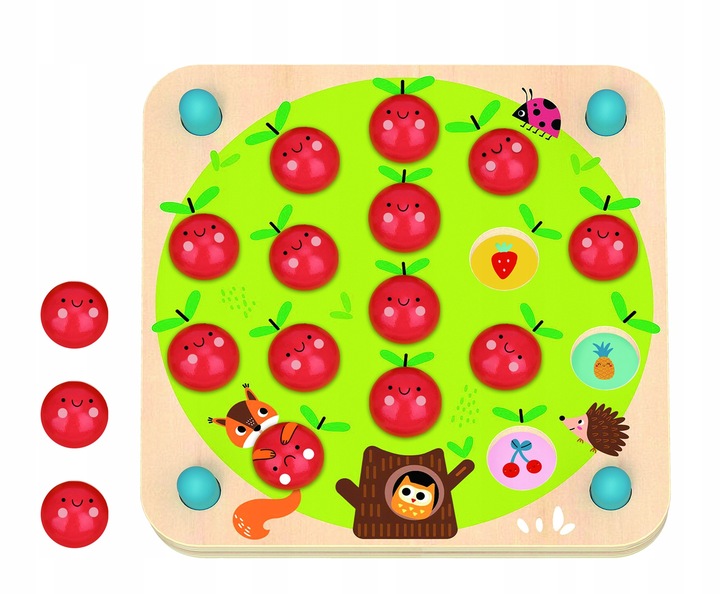 MEMORY GRA PAMIĘCIOWA JABŁUSZKA EDUKACYJNA ZNAJDŹ OBRAZEK GAME TOOKY TOY