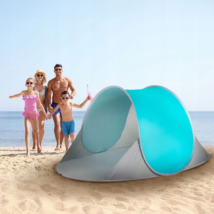 NAMIOT PLAŻOWY SAMOROZKŁADAJĄCY PARAWAN ZAMYKANY SZYBKI POP UP UV50 OUTTEC