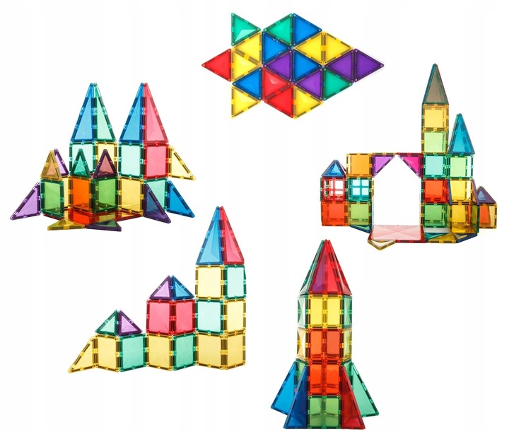 KLOCKI MAGNETYCZNE DUŻE konstrukcyjne Magtiles 32