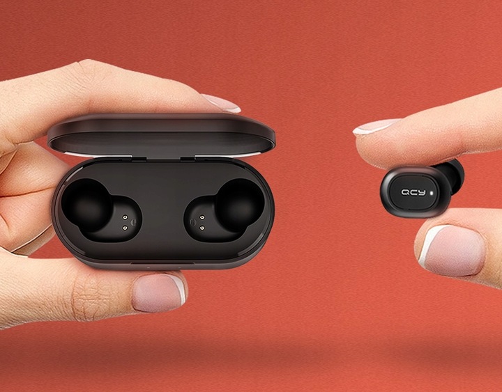 QCY T2C SŁUCHAWKI BEZPRZEWODOWE DOKANAŁOWE TWS BLUETOOTH 5.0 CZARNE