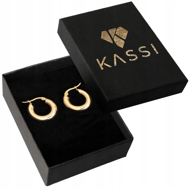 Pozłacane Kolczyki Damskie Liść Ginkgo ze Stali Chirurgicznej