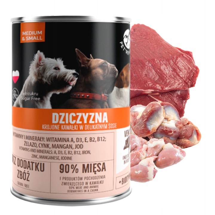 WIEJSKA ZAGRODA PET REPUBLIC Karma mokra dla psa MIX Smaków 12 x 400g