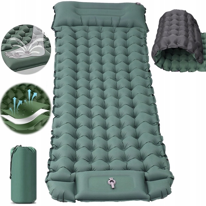 MATA SAMOPOMPUJĄCA KARIMATA MATERAC NAMIOT KEMPING 200 X 67 X 10CM