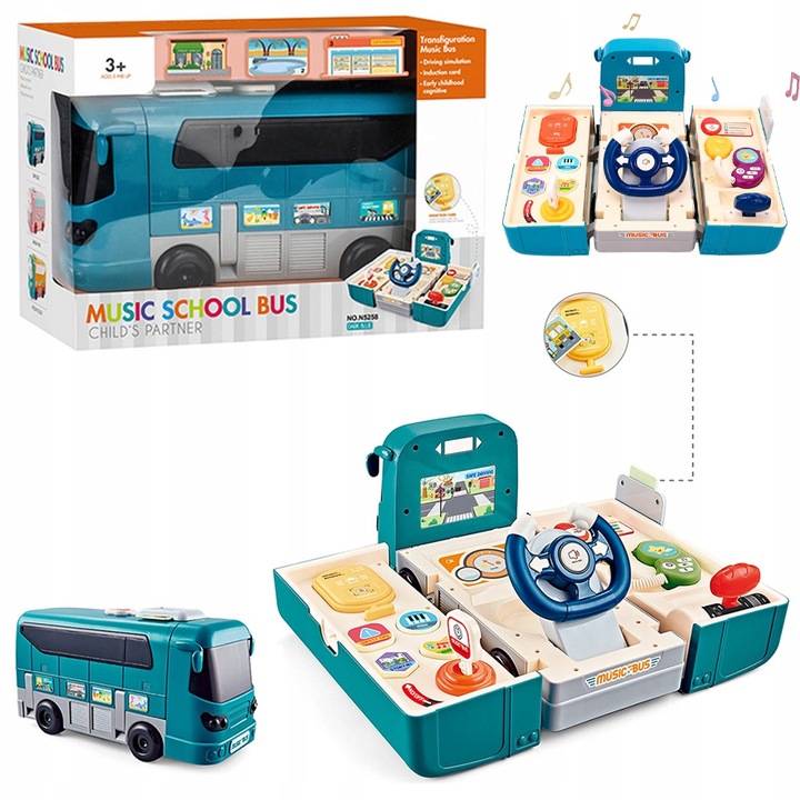 INTERAKTYWNY SAMOCHÓD WBIJAK EDUKACYJNY POJAZD DLA DZIECI Z DŹWIĘKIEM 6M+