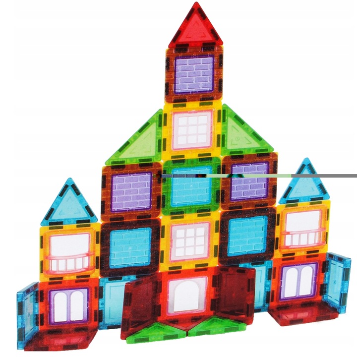 KLOCKI MAGNETYCZNE DUŻE KONSTRUKCYJNE 3D PANELE MAGNETIC ZESTAW 45 element.