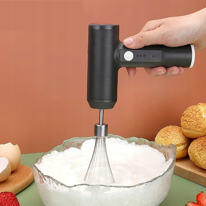Bezprzewodowy ręczny mikser USB, 3 biegów tryb Elektryczna trzepaczka Turbo