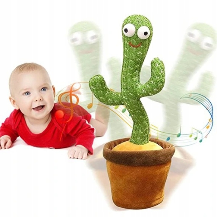 ŚPIEWAJĄCY TAŃCZĄCY KAKTUS WESOŁY POWTARZA ZABAWKI