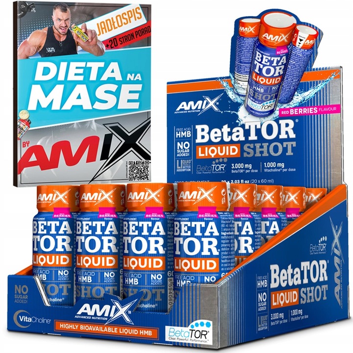 HMB SHOT w Płynie - Mocna Formuła 20 ampułek Amix