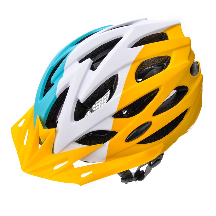 KASK ROWEROWY REGULOWANY METEOR MARVEN S 52-56cm siatka 3-kolorowy AIR FLOW