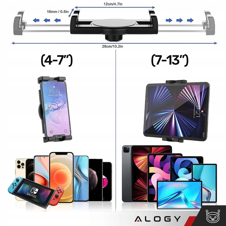 Uchwyt na Telefon Tablet do Samochodu Kokpit Szybę Mocny Deskę Samochodowy