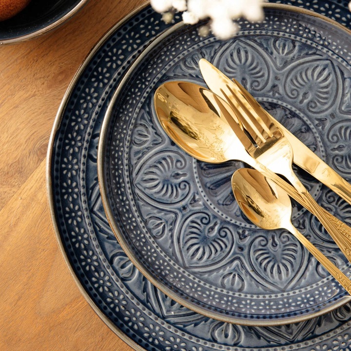 Talerz INDIE obiadowy granatowy 27 cm