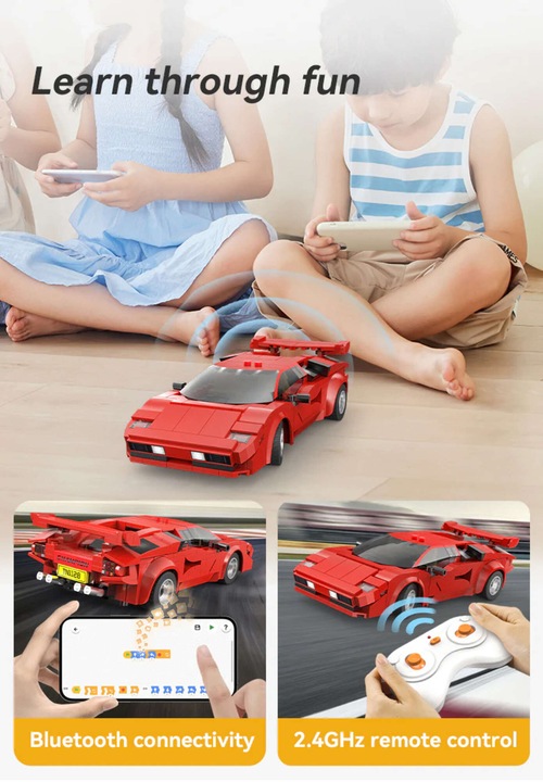 KLOCKI CADA AUTO SPORTOWE STEROWANE RC 1:20 RED SHADOW 328 EL. DUAL MODE