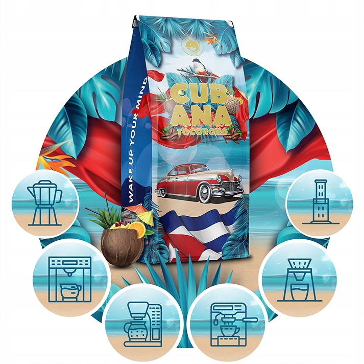 KAWA ZIARNISTA CUBANA TOCORORO Świeżo Palona 2x1KG 100% ARABICA - BLUE ORCA