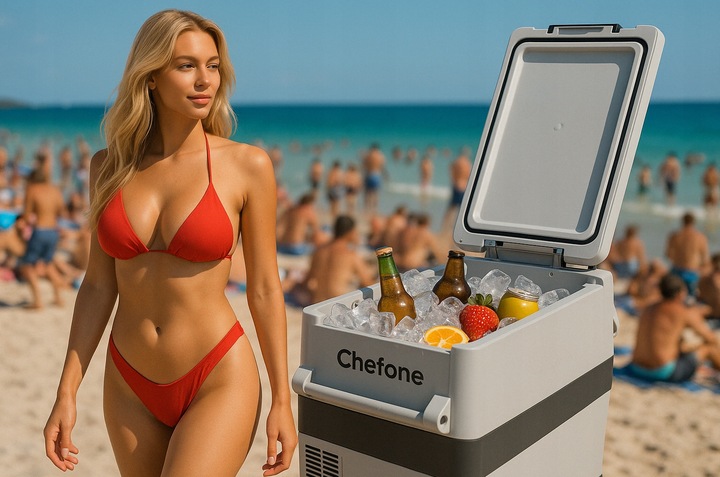 CHEFONE IceBox CF45 lodówka zamrażarka samochodowa turystyczna 12V 230V 40L