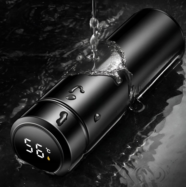 KUBEK TERMICZNY TERMOS NA KAWĘ HERBATĘ DO SAMOCHODU Z WYŚWIETLACZEM 500 ml