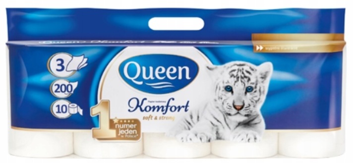 Papier toaletowy bezzapachowy Queen Komfort 20 rolek