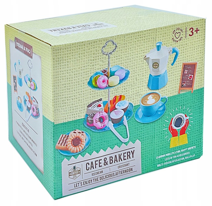 SERWIS DLA DZIECI XXL zestaw do herbaty kawy filiżanki cukiernia kawiarnia