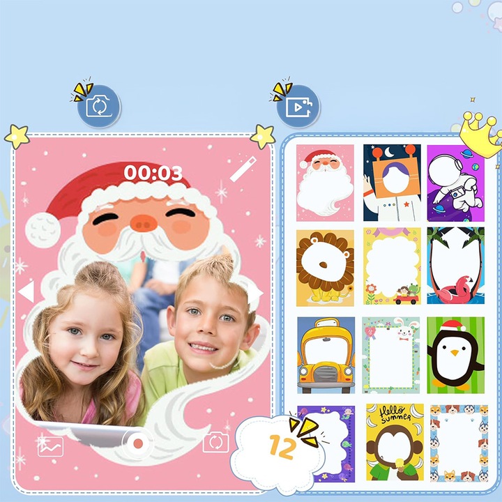 TELEFON DLA DZIECI ZABAWOWY SMARTFON Z APARATEM KAMERĄ I GRAMI MENU 2.4"