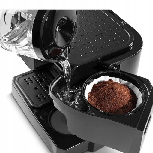 Ekspres do kawy kolbowy ciśnieniowo przelewowy Delonghi BCO411.B (P)