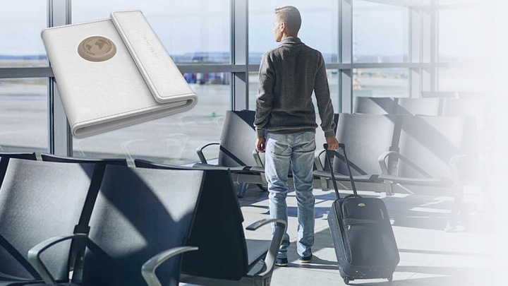 Lokalizator GPS MILI portfel podróżny z lokalizatorem MiTag APPLE IOS