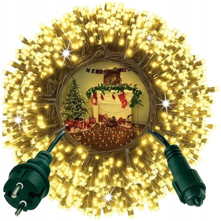 Lampki Choinkowe 1000 LED STAŁE ŚWIATŁO - Bez Programatora IP44 ZEW / WEW