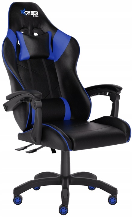 FOTEL GAMINGOWY CYBER CHAIRS X-LOGIC BLUE - BIUROWY