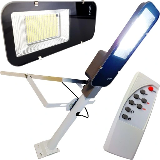 Mocna lampa solarna uliczna 358 LED PANEL SOLARNY+UCHWYT IP65 7000K PILOT