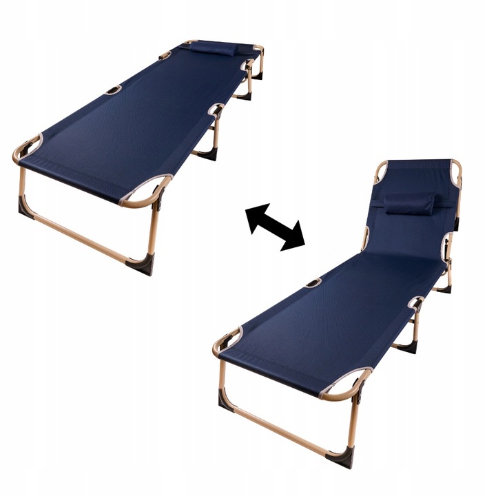 ŁÓŻKO POLOWE SKŁADANE TURYSTYCZNE KANADYJKA LEŻANKA Z REGULACJĄ GRANAT