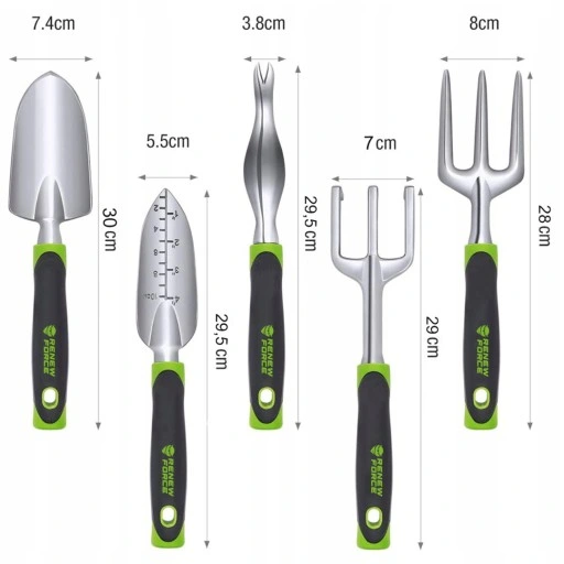 ZESTAW 5 SZTUK NARZĘDZIA DO OGRODU KOMPLET OGRODNIKA