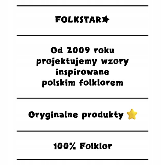 Bombki choinkowe w pudełku Folkstar wzór łowicki, nietłukące się, 4szt.