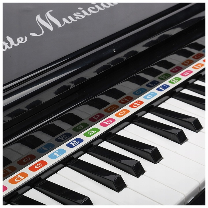 PIANINKO DLA DZIECI EDUKACYJNE ORGANKI NAUKA GRY MIKROFON PIANINO + TABORET