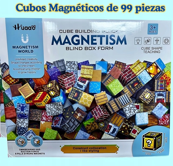 KLOCKI MAGNETYCZNE MOCNE KLOCKI SZEŚCIANY 25 EL