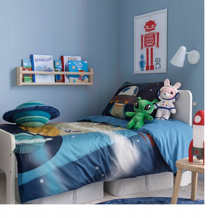 IKEA AFTONSPARV Pluszak Kosmita zielony 34 cm