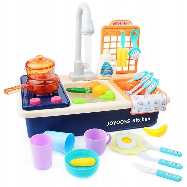 ZLEW NA WODĘ ZLEWOZMYWAK KUCHNIA DLA DZIECI AKCESORIA 2W1