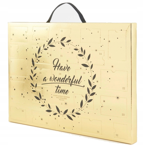 ZŁOTY KALENDARZ ADWENTOWY NA PREZENT DLA KOBIET MAMY SINSAY BIŻUTERIA