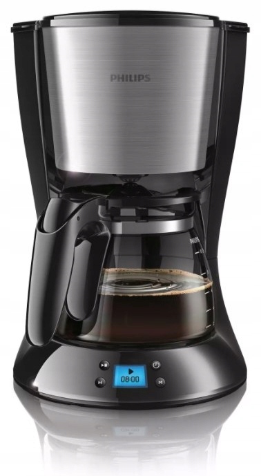 Ekspres przelewowy Philips HD 7459/20 1,2L Szklany dzbanek Zegar LCD