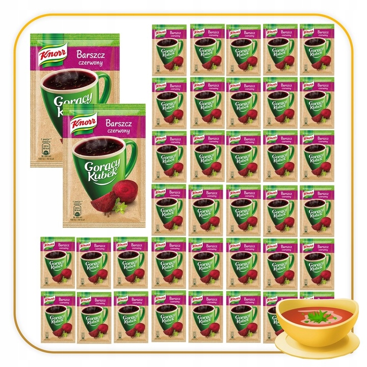38x Knorr Gorący Kubek Barszcz czerwony 14g
