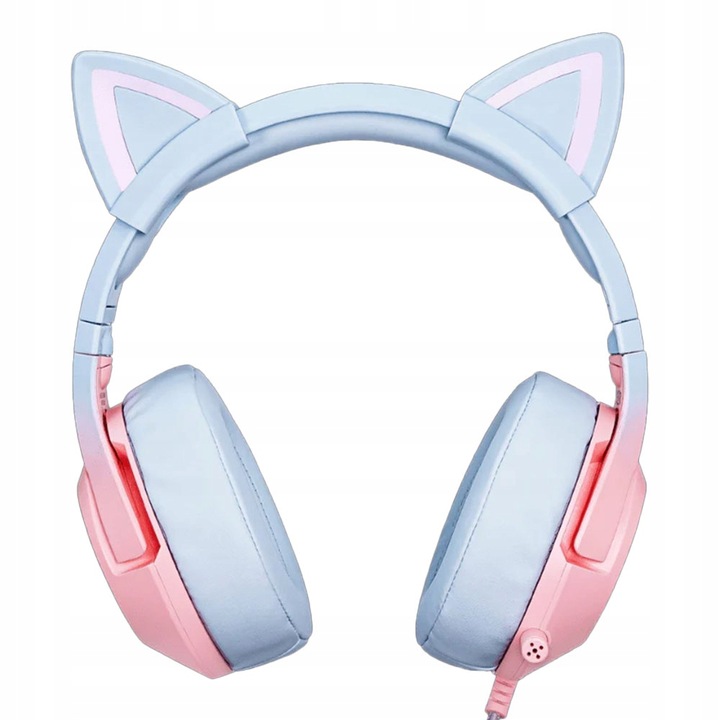 ONIKUMA K9 KOCIE USZY SŁUCHAWKI GAMINGOWE NAUSZNE PRZEWODOWE Z MIKROFONEM
