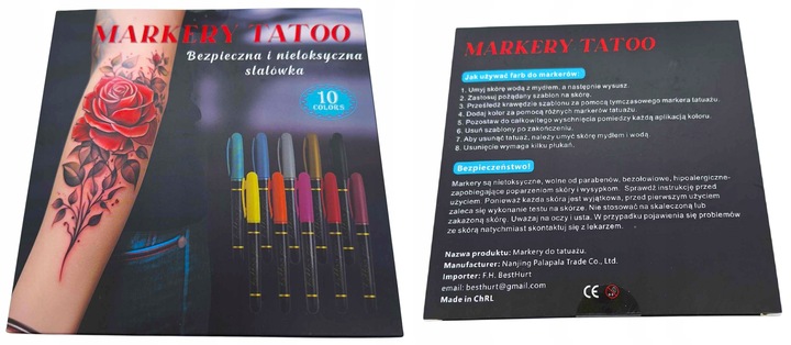 Tatuaze Dla Dzieci Tatuaze Zmywalne Dla Dzieci Szablony + 10x Flamastry