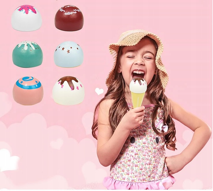 LODZIARNIA DLA DZIECI WITRYNA Z LODAMI STOISKO DREWNIANY SKLEPIK DLA DZIECI