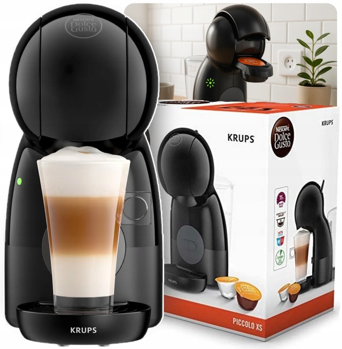 PICCOLO XS Ekspres do Kawy KP1A3B KRUPS NESCAFÉ Dolce Gusto CZARNY ECO