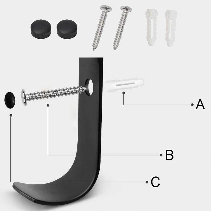 WIESZAK UCHWYT NA RĘCZNIKI OBROTOWY ŁAZIENKOWY ŚCIENNY CZARNY 5 RAMION LOFT