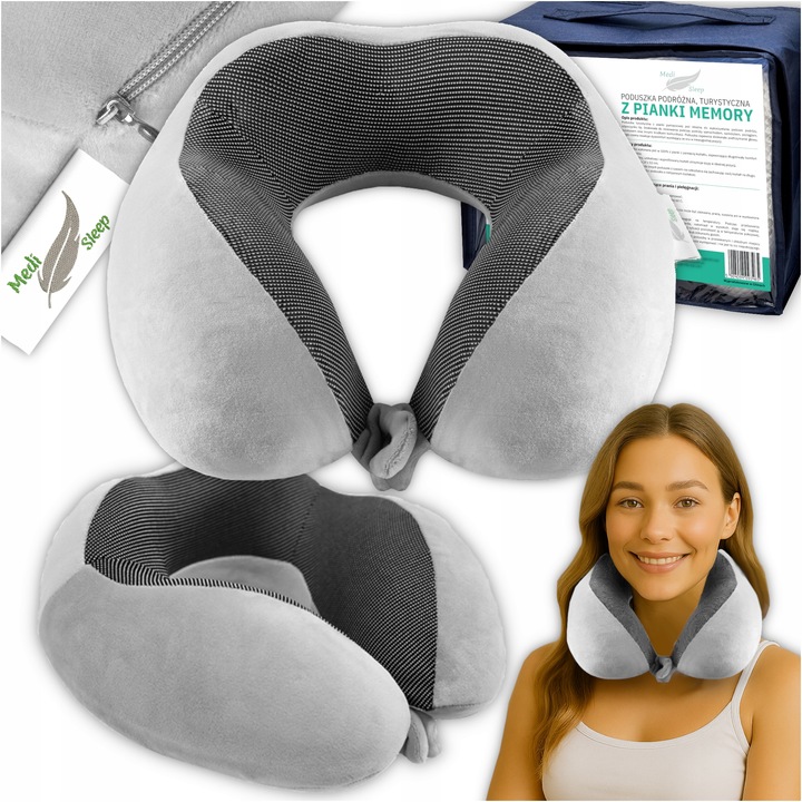 PODUSZKA PODRÓŻNA TURYSTYCZNA NA SZYJĘ ZAGŁÓWEK DO SAMOCHODU MEMORY