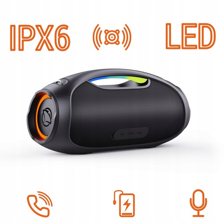 Głośnik Bluetooth Przenośny Bezprzewodowy Manta SPK320 120W Powerbank