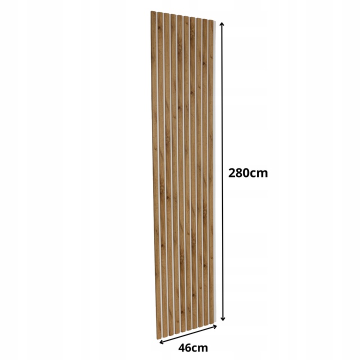 Lamele na BIAŁEJ PŁYCIE Ścienne 275x46 Listwy na Ścianę DĄB PREMIUM Kolory
