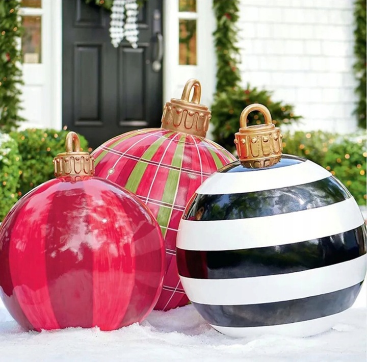 ŚWIECĄCA DMUCHANA BOMBKA do DOMU OGRODU 60cm 16xPROGRAM ŚWIĘTA PREZENT